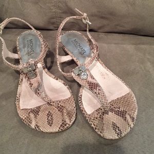 MICHAEL Michael Kors Snakeskin Printed Sandals