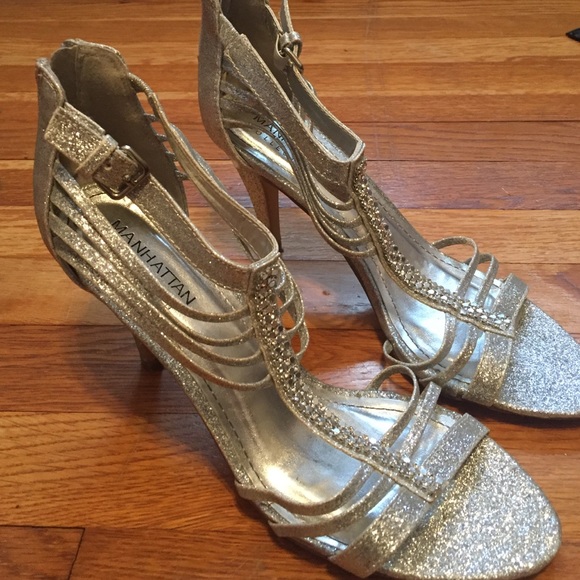Dressy silver heels
