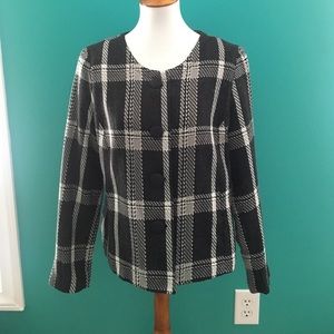 Black & white wool jacket