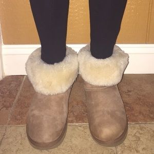 Authentic Ugg Australia Tan Boots Rolled Down