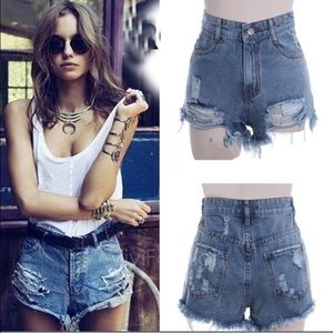 High Waist Jean Shorts size 3/5