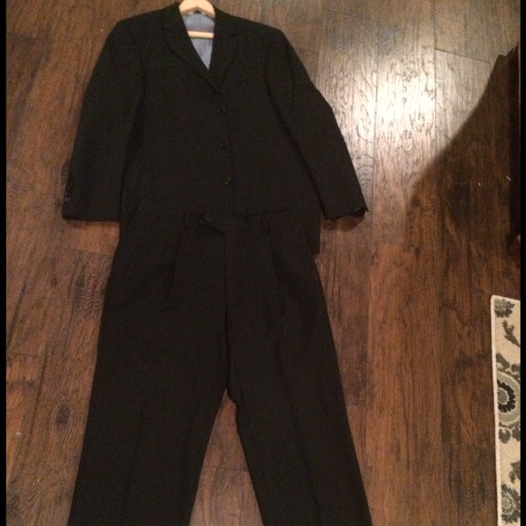 Black Three Button Suit - image 2