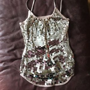 Bebe sequin sweater tank