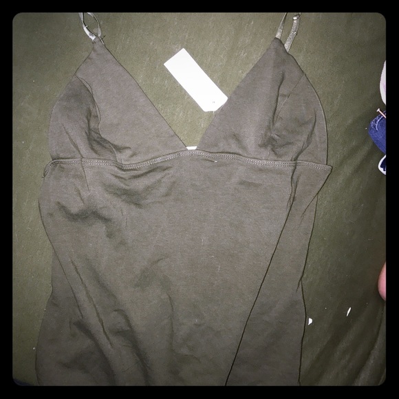 Olive green body suit. Tags on never worn. Pacsun