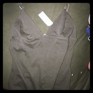Olive green body suit. Tags on never worn. Pacsun