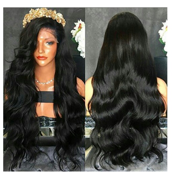Women lace front silk top wig main image 8