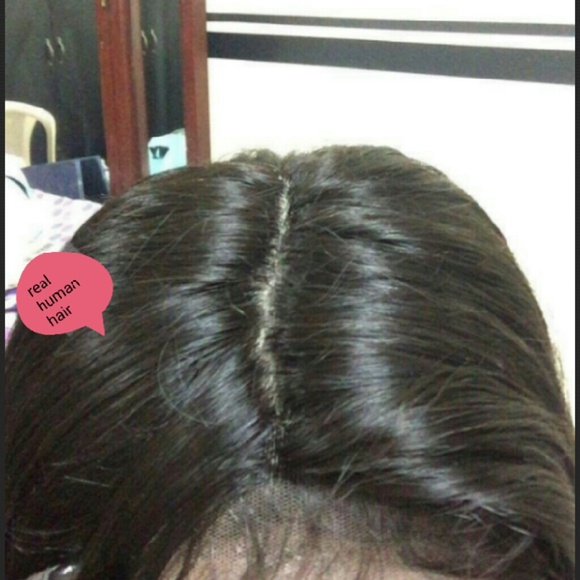 Women lace front silk top wig main image 6