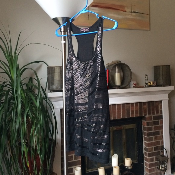 Almost famous sequin tank top