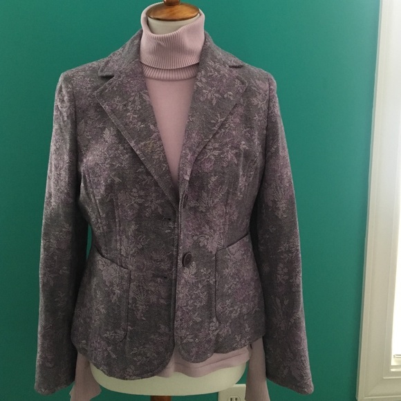 Ann Taylor blazer & silk turtleneck