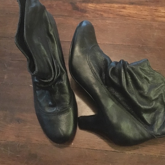 Leather ankle boots