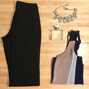 LOWEST Marona Classic Stretch Navy Pant