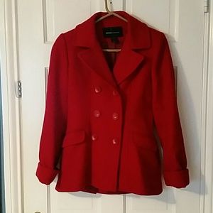 MODA International red Pea Coat size XS
