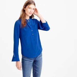 Jcrew Silk popover shirt