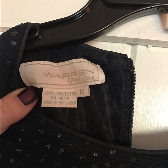 Navy blue short cocktail dress - Picture 3 of 4