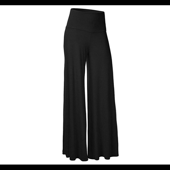 Pants - Fold Over Wide Leg Palazzo Pant. Nwot, Navy