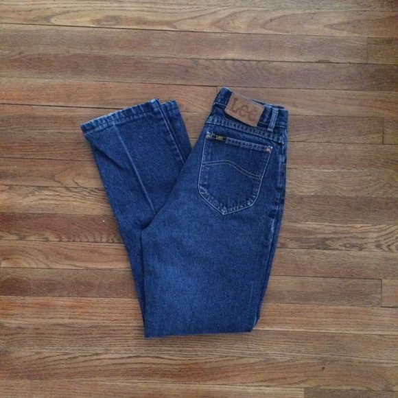 Sz 26 / 2 Lee High Waist Mom Jeans Vintage Dark