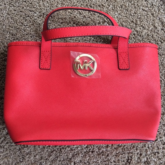 Michael Kors orange/tangerine/reddish small bag
