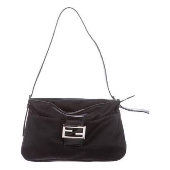 Black Fendi neoprene shoulder bag