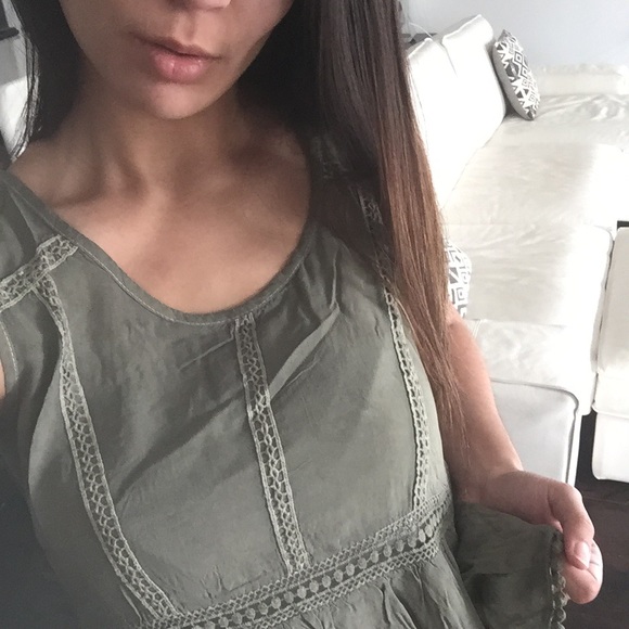 Olive Acid Wash Tunic - Picture 4 of 4