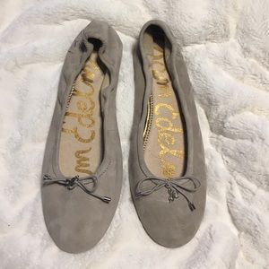 Never worn suede gray Sam Edelman ballet flats