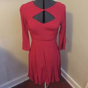 Flirty Red Dress with front cut out