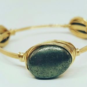Pyrite Gold Bangle