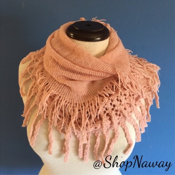 Shop N' Accessories - 🆕 Two-Loop Knit Infinity Scarf (Pink)