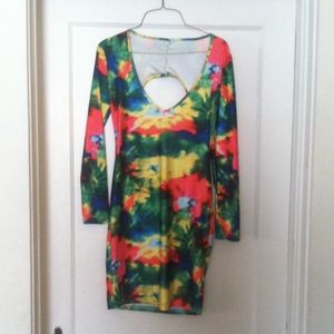 Colorful bodycon dress