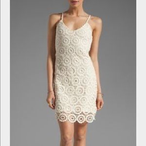 Jack by Bb Dakota teal crochet dress