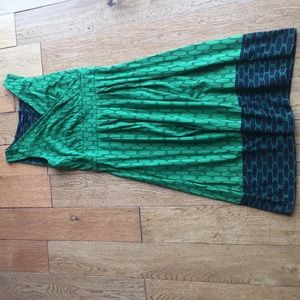 Lands end medium tall green chain dress knit work
