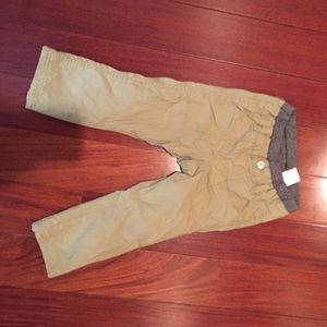 NWOT fleece lined khaki pants 2-3 years