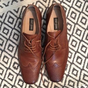 Stacy Adams Shoes - Stacy Adams Nolan - Cognac Oxford Wingtips Stacy Adams Shoes - Stacy Adams Nolan - Cognac Oxford Wingtips