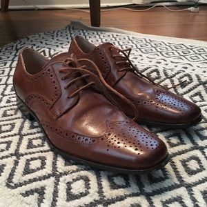 Stacy Adams Shoes - Stacy Adams Nolan - Cognac Oxford Wingtips Stacy Adams Shoes - Stacy Adams Nolan - Cognac Oxford Wingtips