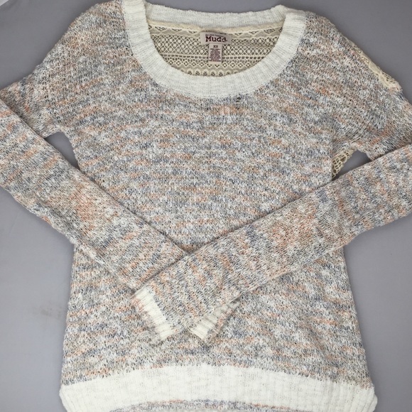 Mudd Knit sweater w/ lace back