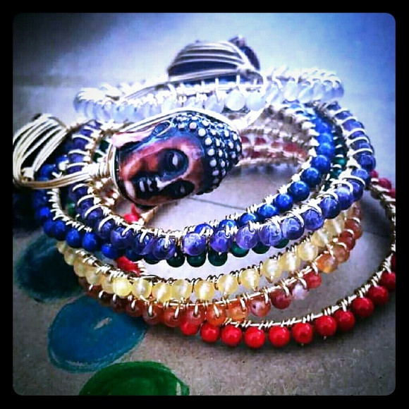 8 Piece Chakra Bangle Set