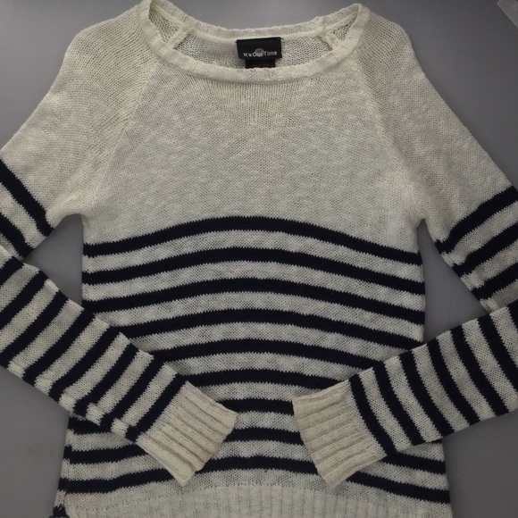 Striped knit sweater