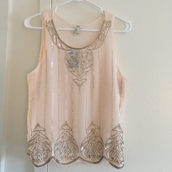Blush sequin top