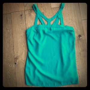 Banana Republic cross cross top 8 tall green