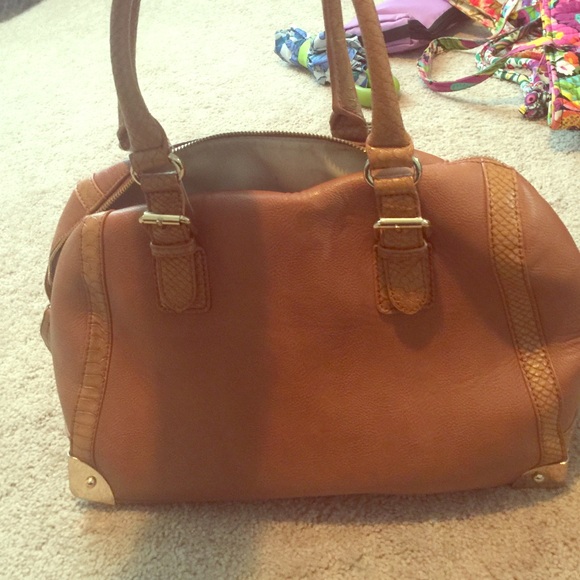 Faux leather shoulder bag