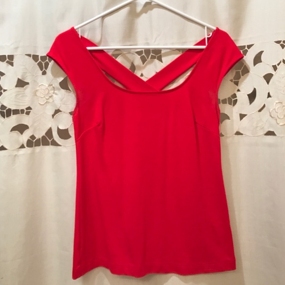 Red short sleeve Banana Republic top