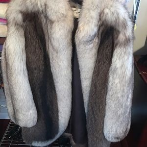 Authentic White Fox Fur MINK Coat