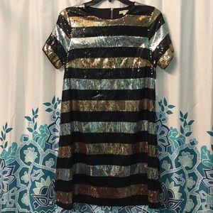 SOLD //?Charlotte Russe striped sequin party dress