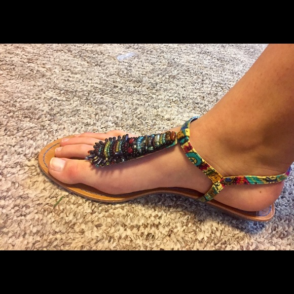 Bohemian beaded sandals
