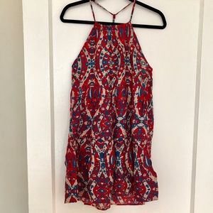 Full Tilt size M Red/Blue Halter Dress Boho NWOT