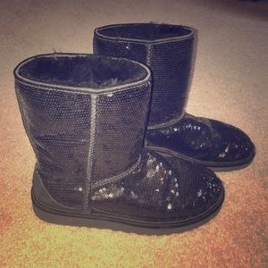 Sparkly Black Uggs