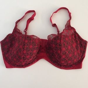 Vassarette 36DD red bra