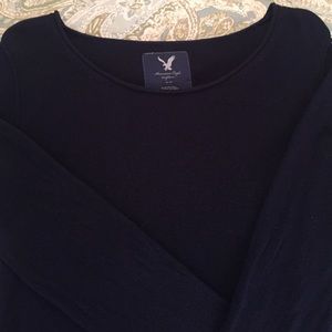 American Eagle Tunic Length Sweater- Navy Blue
