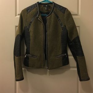 H and M partial leather jacket