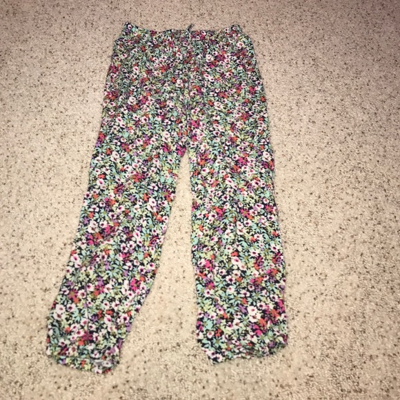 girls floral capris