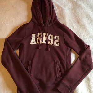Abercrombie & Fitch burgundy hoodie